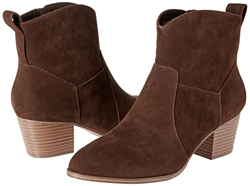 Amazon Essentials Women's Western Ankle Boots with Stacked Heel