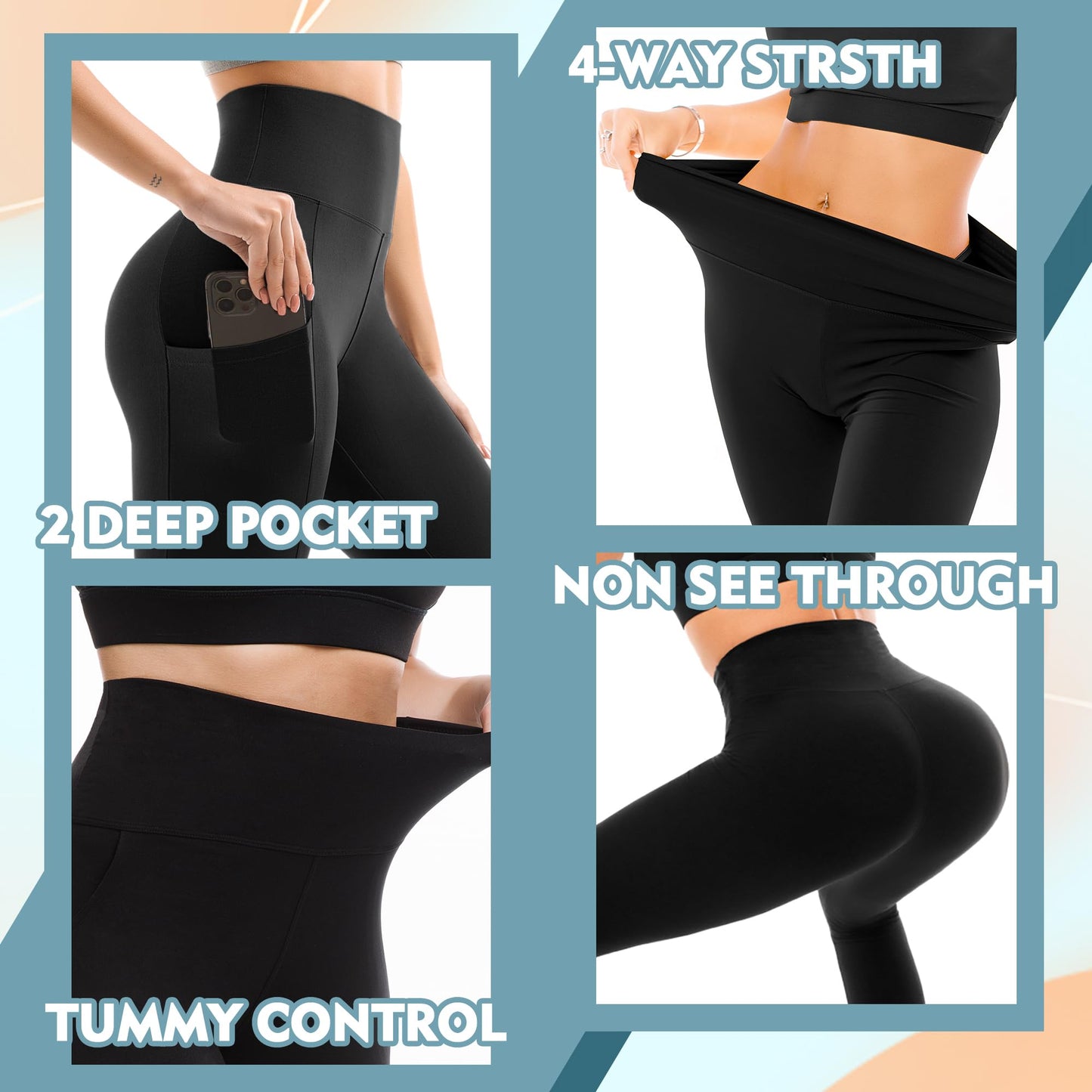 SINOPHANT Women’s High Waist Leggings