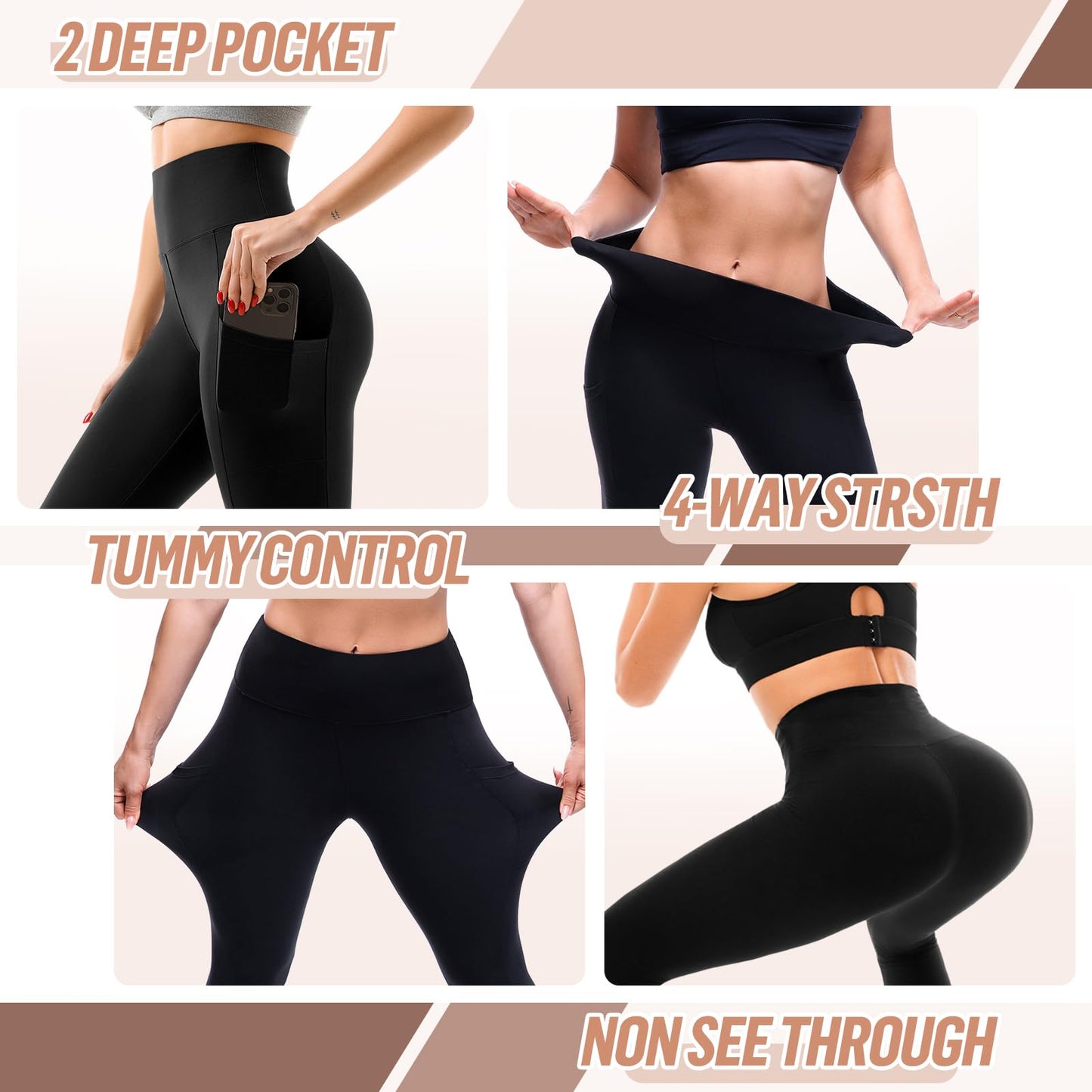 SINOPHANT Women’s High Waist Leggings