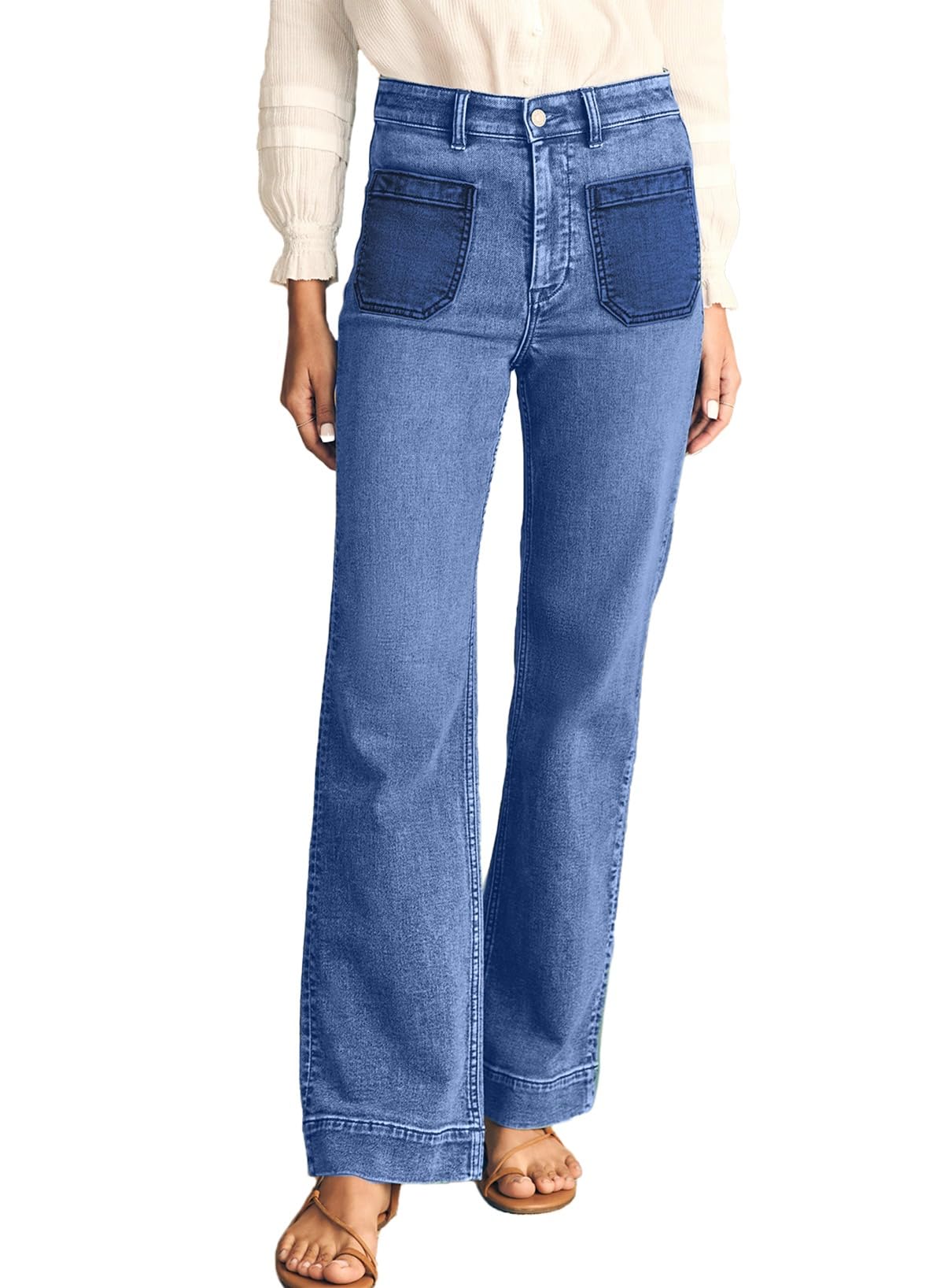 Astylish Women's Wide Leg Jeans High Waisted Stretchy Straight Leg Jeans Loose Trendy Denim Pants with Pocket