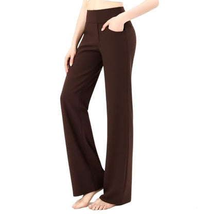SIEPASA Wide Leg Yoga Pants Woman - High Waist Stretch Lounge Pants with Pockets, Casual Sweatpants Petite/Regular/Tall.