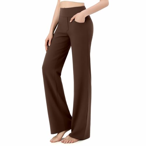 SIEPASA Wide Leg Yoga Pants Woman - High Waist Stretch Lounge Pants with Pockets, Casual Sweatpants Petite/Regular/Tall.