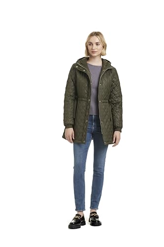 kate spade new york Women's Water Resistant Quilted Hooded Jacket with Adjustable Waist