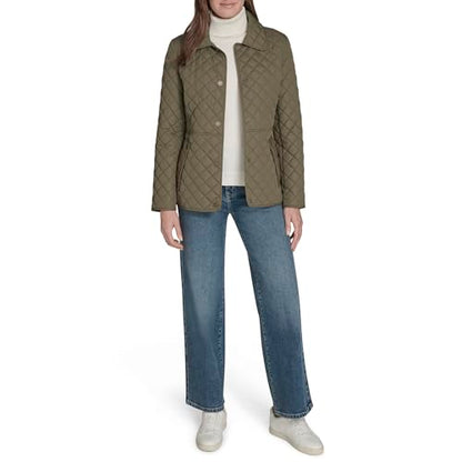 Tommy Hilfiger Women's Zip Up Long Sleeve Quilted Jacket