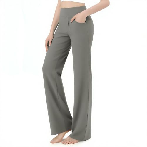 SIEPASA Wide Leg Yoga Pants Woman - High Waist Stretch Lounge Pants with Pockets, Casual Sweatpants Petite/Regular/Tall.