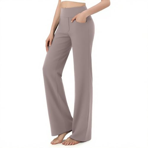 SIEPASA Wide Leg Yoga Pants Woman - High Waist Stretch Lounge Pants with Pockets, Casual Sweatpants Petite/Regular/Tall.