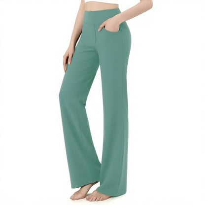 SIEPASA Wide Leg Yoga Pants Woman - High Waist Stretch Lounge Pants with Pockets, Casual Sweatpants Petite/Regular/Tall.