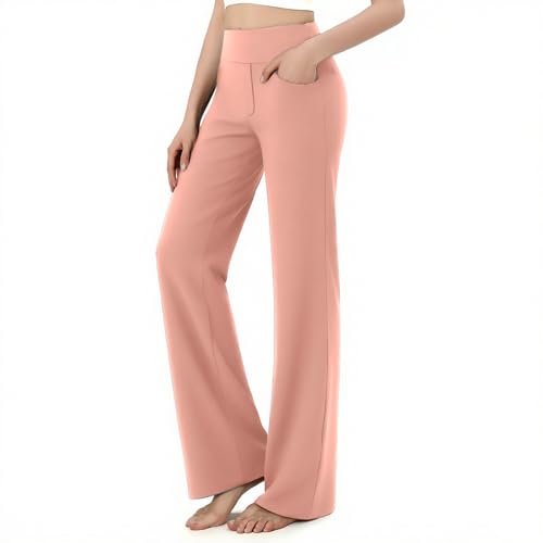SIEPASA Wide Leg Yoga Pants Woman - High Waist Stretch Lounge Pants with Pockets, Casual Sweatpants Petite/Regular/Tall.