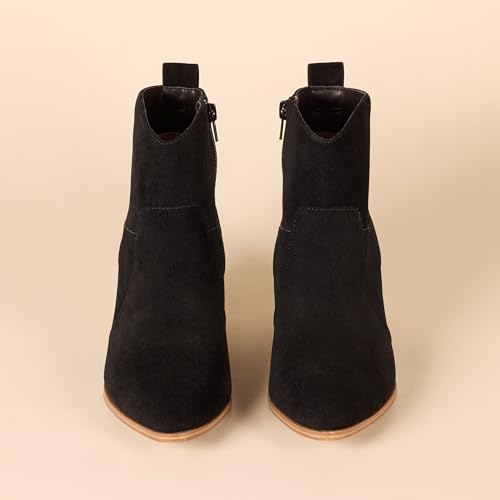 Amazon Essentials Women's Western Ankle Boots with Stacked Heel