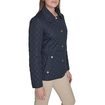 Tommy Hilfiger Women's Zip Up Long Sleeve Quilted Jacket