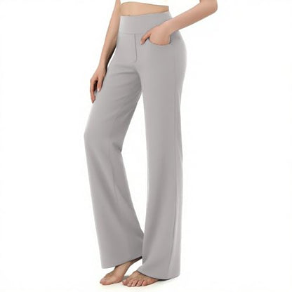 SIEPASA Wide Leg Yoga Pants Woman - High Waist Stretch Lounge Pants with Pockets, Casual Sweatpants Petite/Regular/Tall.
