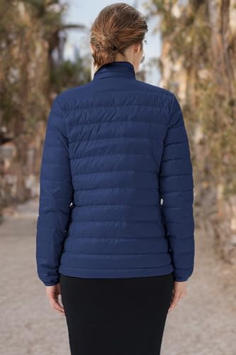 Orolay Women's Lightweight Packable Down Jacket Quilted Puffer Coat with Stand Collar