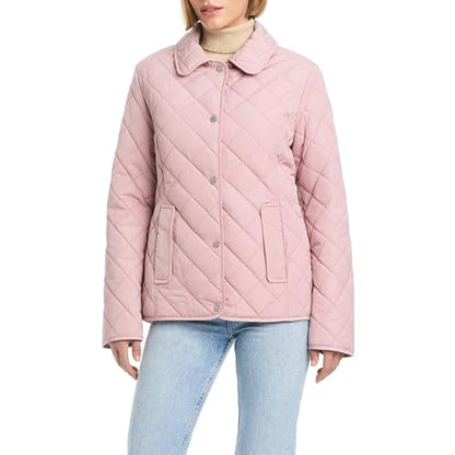 Jones New York Women's Ladies Lightweight Quilted Jacket with a Hood