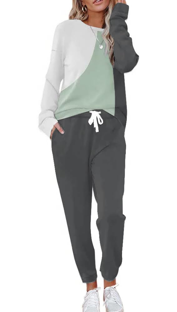 ETCYY NEW Lounge Sets for Women Two Piece Outfits Sweatsuits Sets Long Pant Loungewear Workout Athletic Tracksuits
