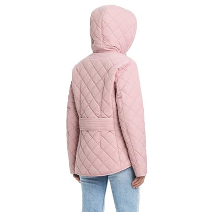 Jones New York Women's Ladies Lightweight Quilted Jacket with a Hood