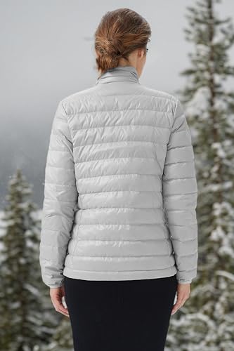 Orolay Women's Lightweight Packable Down Jacket Quilted Puffer Coat with Stand Collar