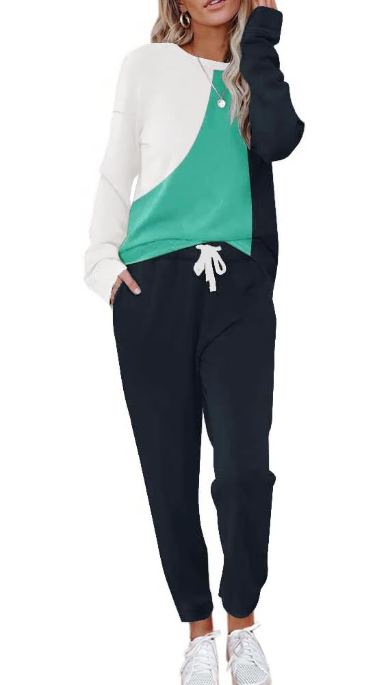 ETCYY NEW Lounge Sets for Women Two Piece Outfits Sweatsuits Sets Long Pant Loungewear Workout Athletic Tracksuits