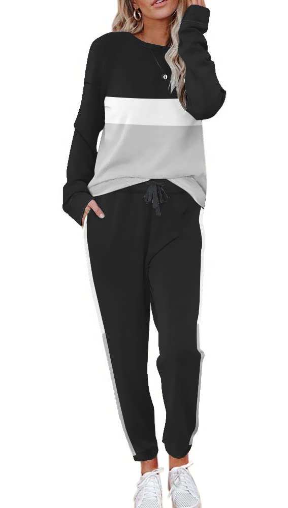 ETCYY NEW Lounge Sets for Women Two Piece Outfits Sweatsuits Sets Long Pant Loungewear Workout Athletic Tracksuits