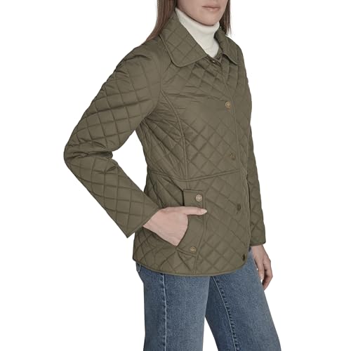 Tommy Hilfiger Women's Zip Up Long Sleeve Quilted Jacket