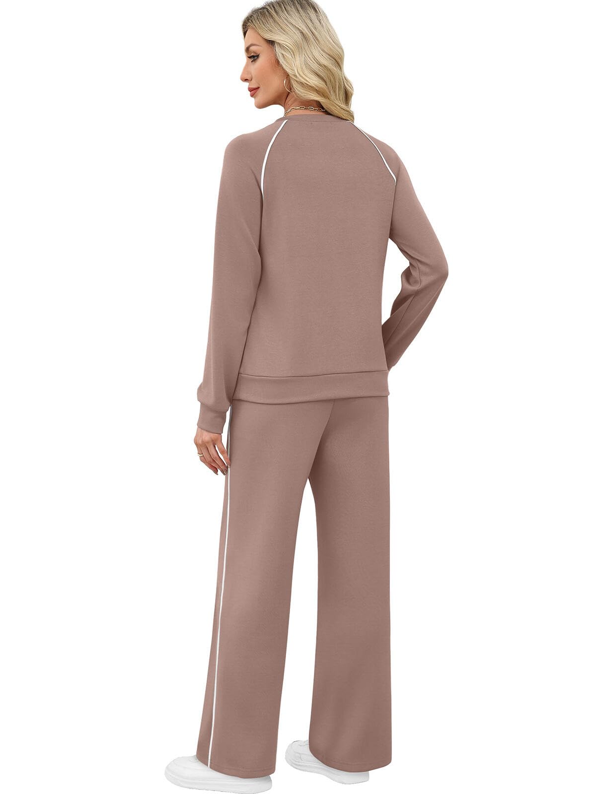 SAMPEEL Women 2 Piece Lounge Sets Sweatsuit Fall Outfits Matching Wide Leg pants Set Tracksuit Trendy Clothes