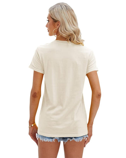 Cicy Bell Women's T Shirts Short Sleeve Tees Sunflower Graphic Loose Summer Tops