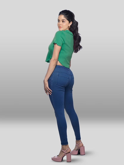 Lyra Cotton Knitted Women's Jeggings with Pockets | Comfortable Stylish Casual Pant | Trendy Slim-Fit Trousers - Pack of 2