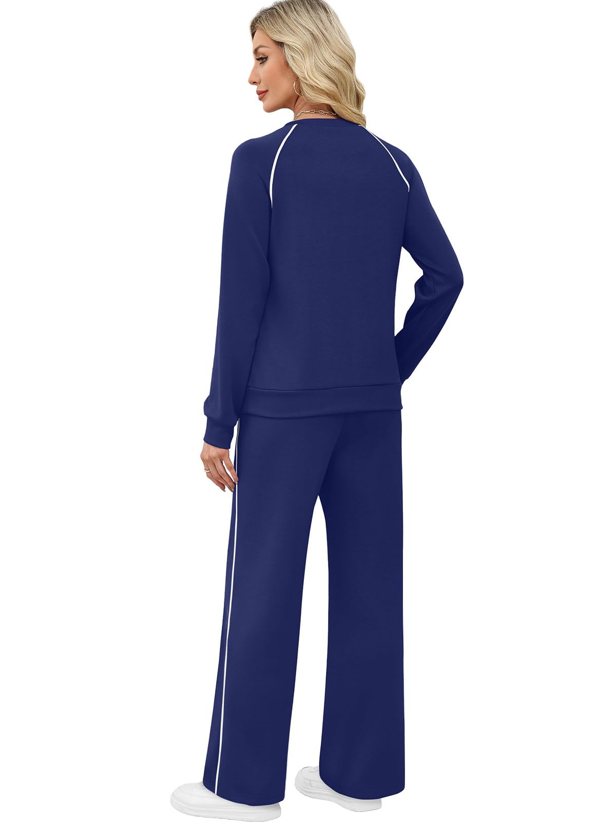 SAMPEEL Women 2 Piece Lounge Sets Sweatsuit Fall Outfits Matching Wide Leg pants Set Tracksuit Trendy Clothes