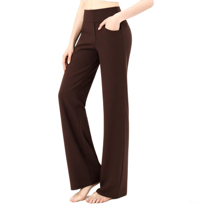 SIEPASA Wide Leg Yoga Pants Woman - High Waist Stretch Lounge Pants with Pockets, Casual Sweatpants Petite/Regular/Tall.