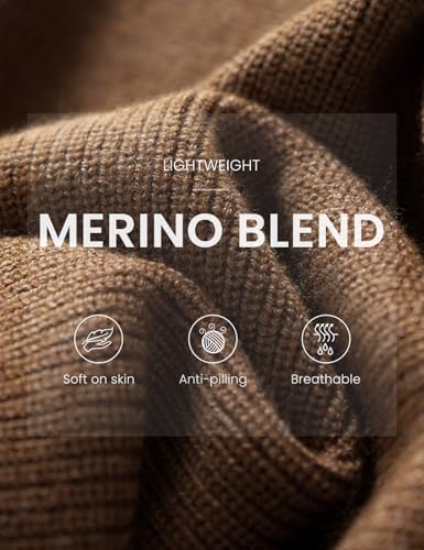 Women's Merino Wool Blend Hoodies 2025 Fall Winter Crewneck Sweatshirt Long Sleeve Knitted Sweater with Drawstring