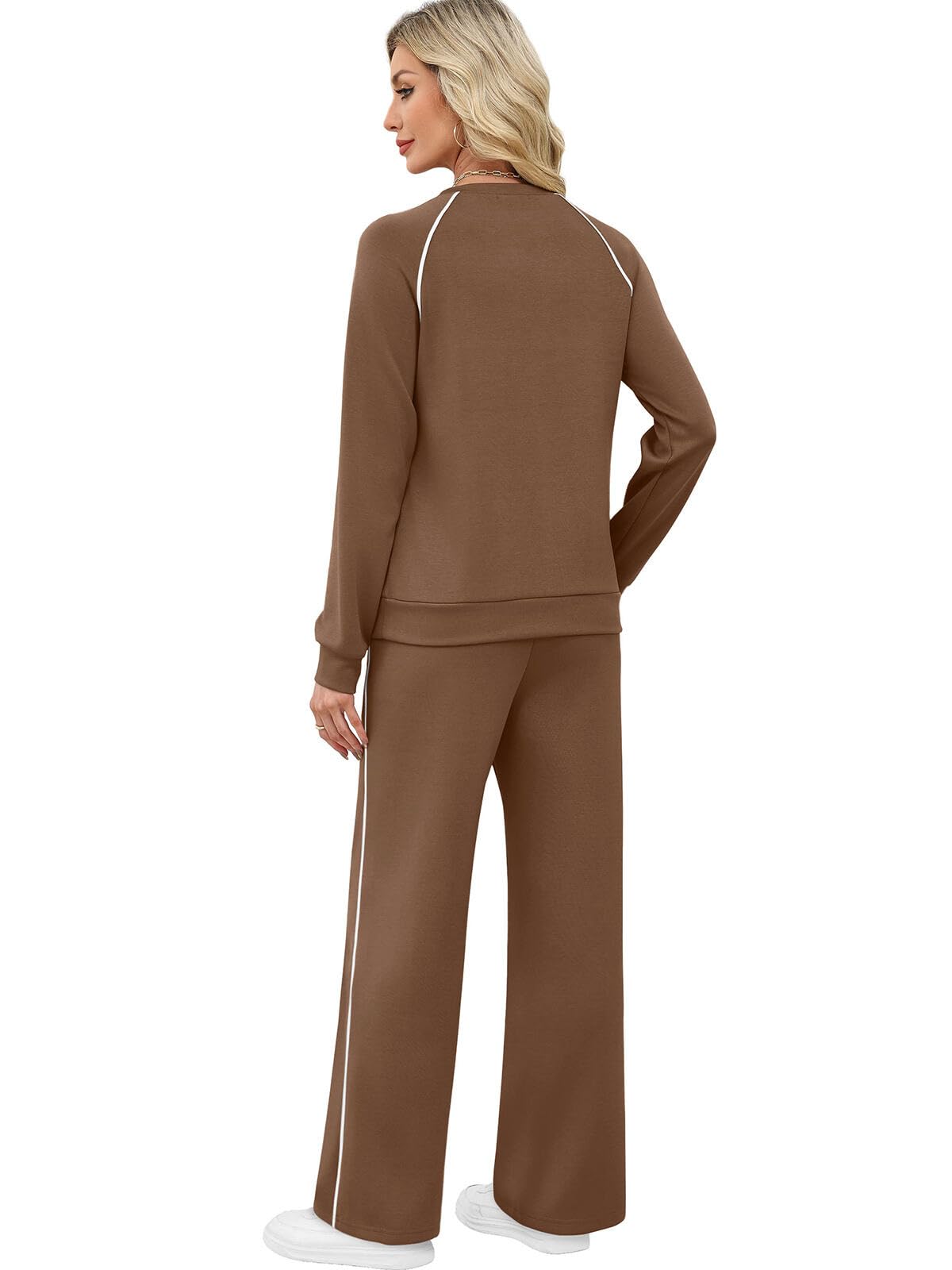 SAMPEEL Women 2 Piece Lounge Sets Sweatsuit Fall Outfits Matching Wide Leg pants Set Tracksuit Trendy Clothes