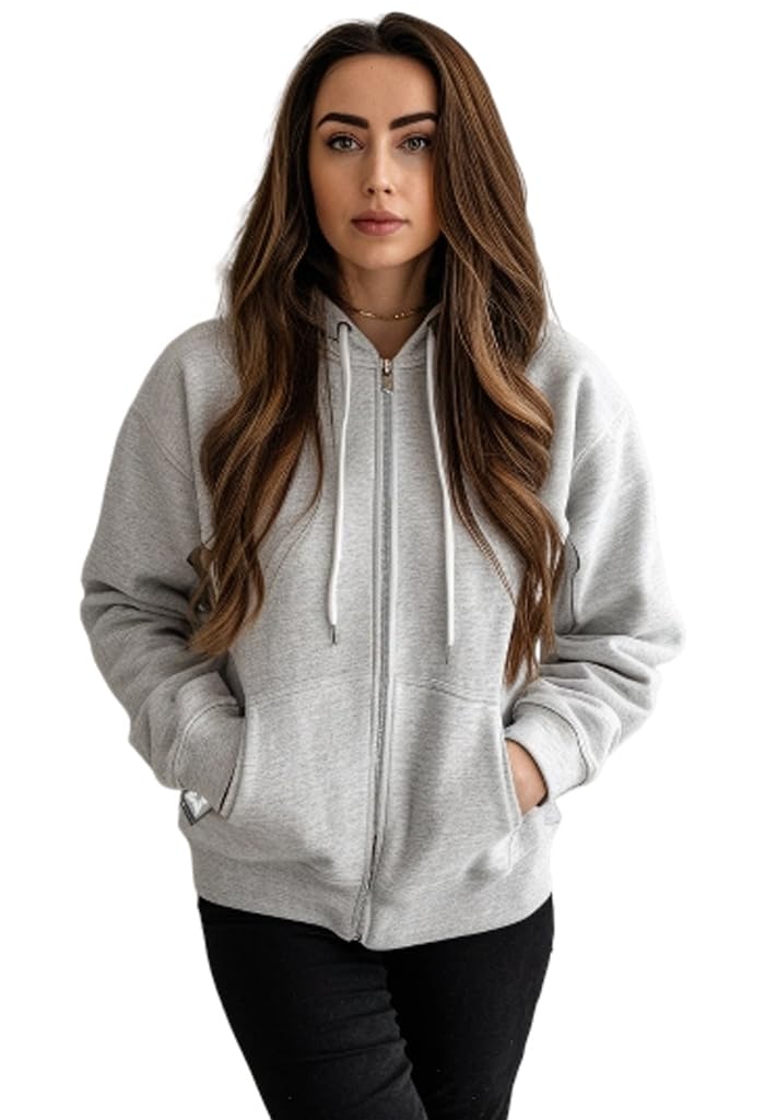 Proteck'd Women's Faraday Silver Lined Zip Up Emf Proof Hoodie e13 Emf, Black