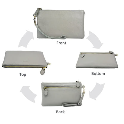 befen Genuine Leather Wristlet Clutch RFID Blocking Bag Cell Phone Wallet Purse Wristlet Wallet Purses and Handbags for Women