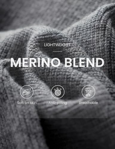 Women's Merino Wool Blend Hoodies 2025 Fall Winter Crewneck Sweatshirt Long Sleeve Knitted Sweater with Drawstring