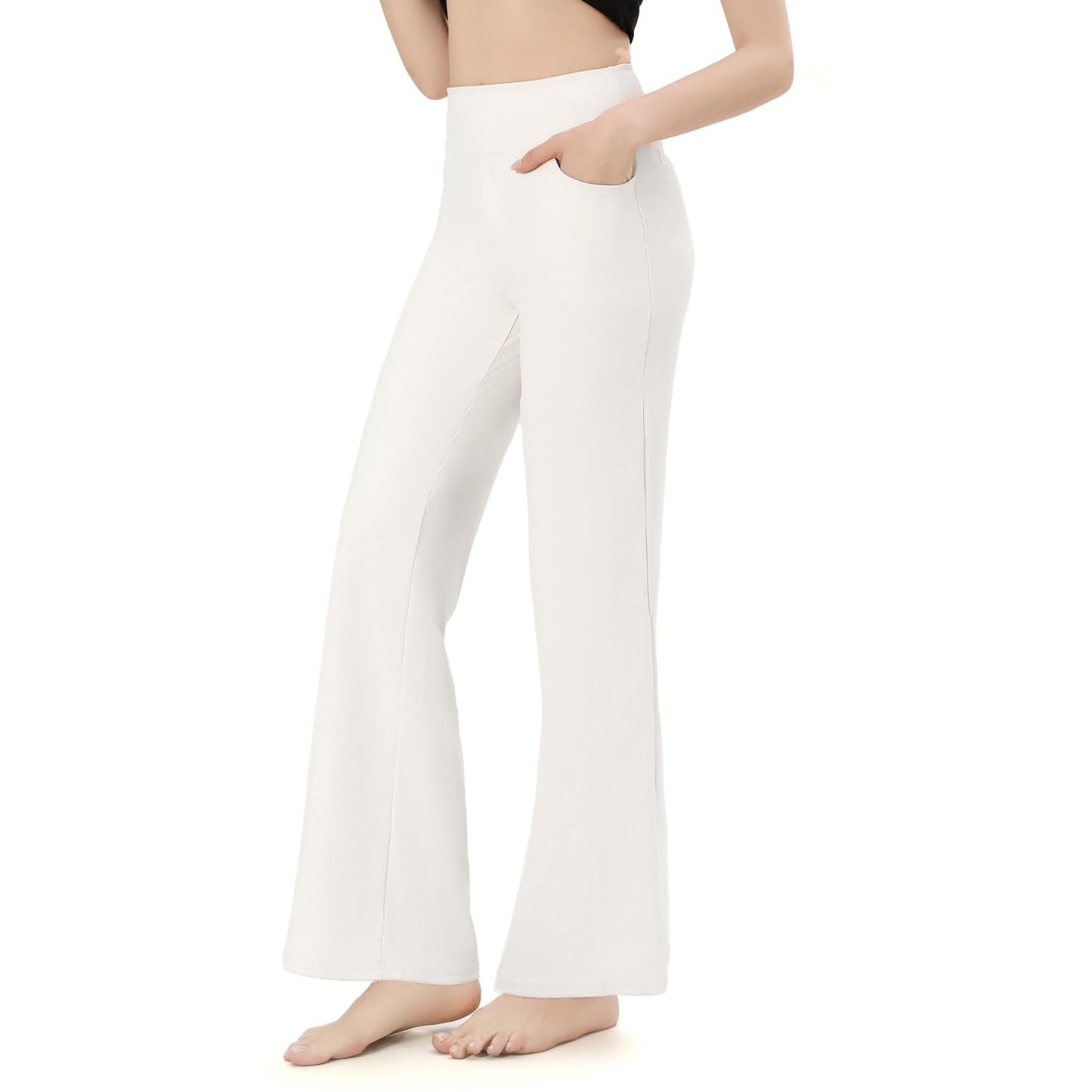 SIEPASA Wide Leg Yoga Pants Woman - High Waist Stretch Lounge Pants with Pockets, Casual Sweatpants Petite/Regular/Tall.