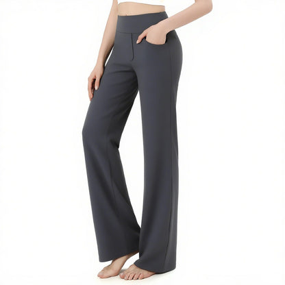 SIEPASA Wide Leg Yoga Pants Woman - High Waist Stretch Lounge Pants with Pockets, Casual Sweatpants Petite/Regular/Tall.