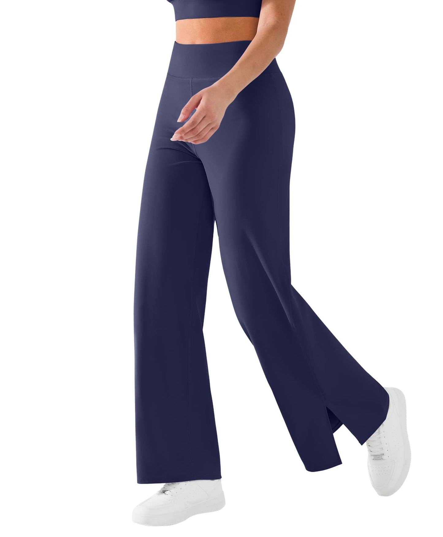 BRXL Wide Leg Yoga Pants for Women with Back Pocket Trouser Style High Waisted 30" Casual Lounge Buttery Soft Stretch Loose