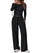 Trendy Queen Women's 2 Piece Matching Lounge Set Long Sleeve Slightly Crop Top Wide Leg Pants Casual Sweatsuit