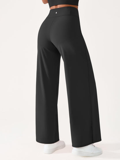 BRXL Wide Leg Yoga Pants for Women with Back Pocket Trouser Style High Waisted 30" Casual Lounge Buttery Soft Stretch Loose