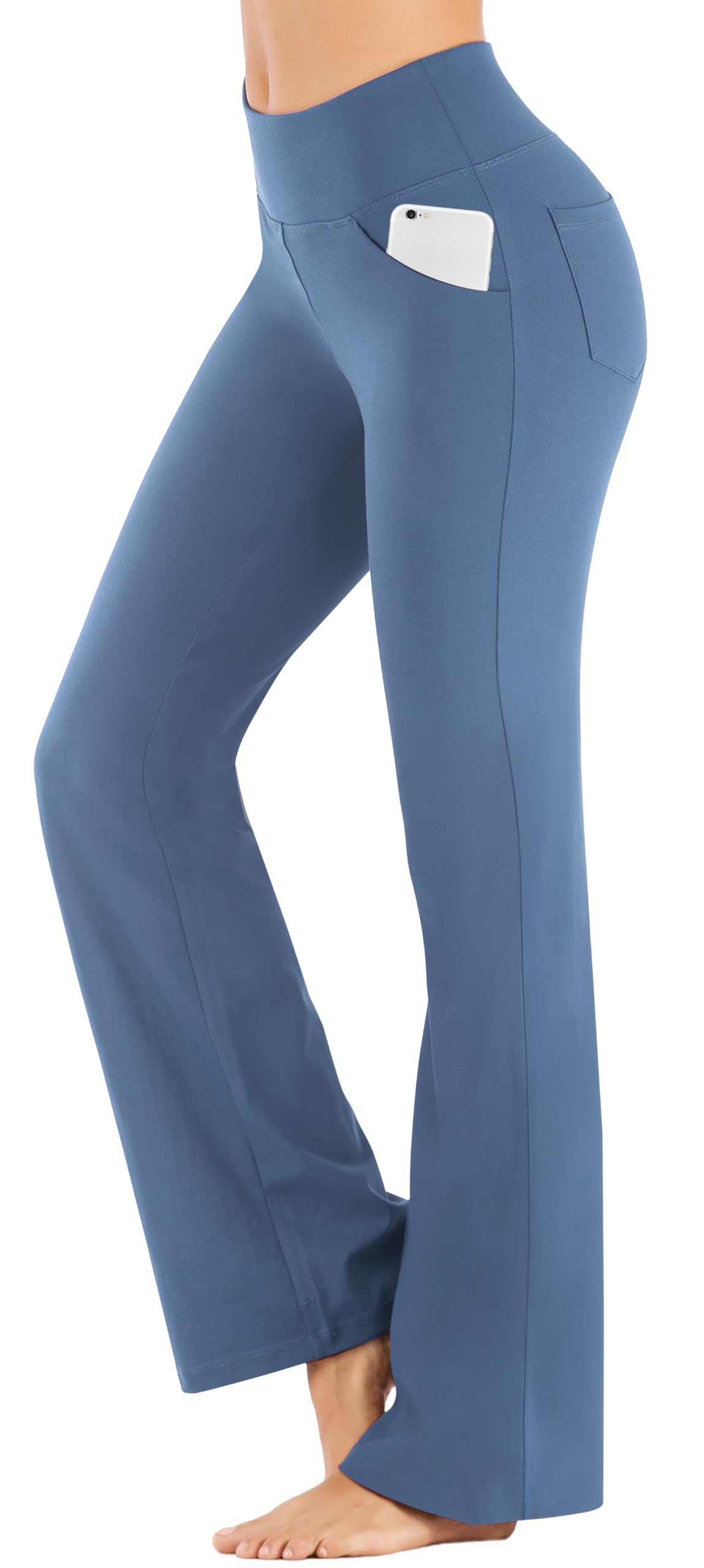 IUGA Yoga Pants Women Wide Leg High Waist Bootcut Workout Flare Leggings Tummy Control Work Dress Pants Women 4 Pockets