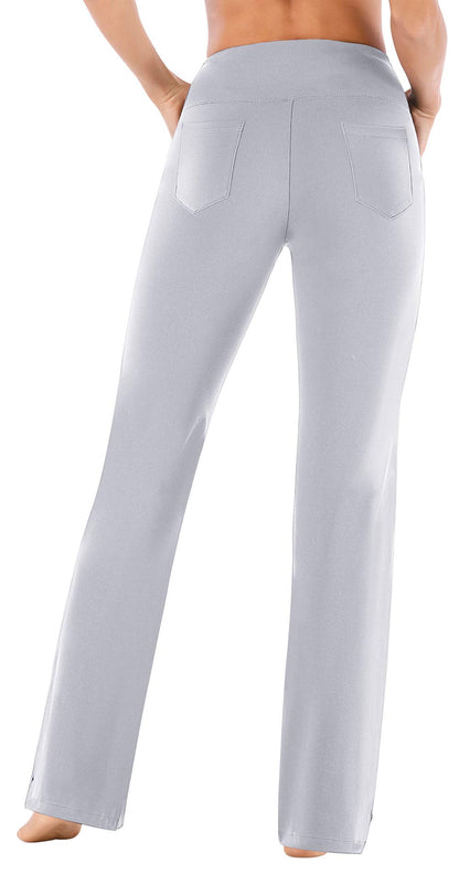 IUGA Yoga Pants Women Wide Leg High Waist Bootcut Workout Flare Leggings Tummy Control Work Dress Pants Women 4 Pockets