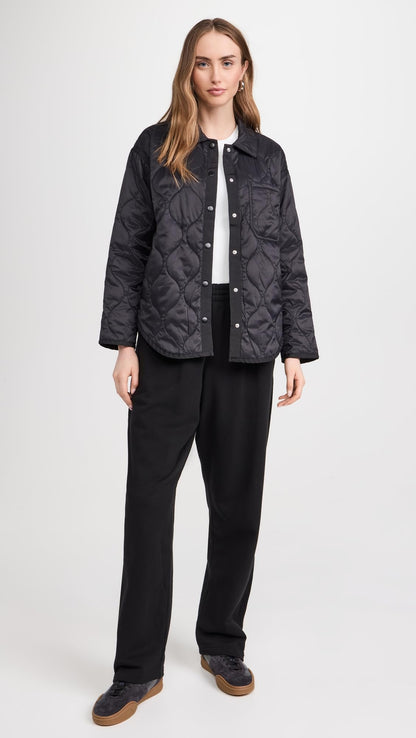 time is now quilted jacket | black