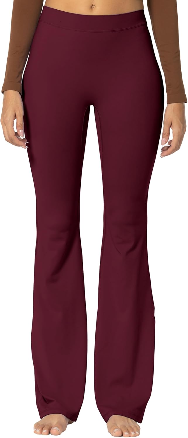 Sunzel Flare Leggings, Crossover Yoga Pants with Tummy Control, High-Waisted and Wide Leg