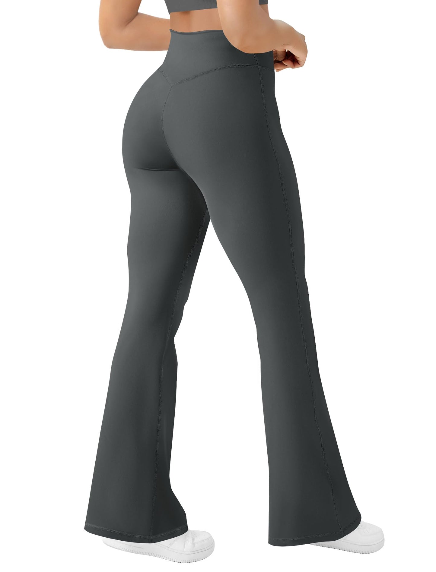 Women's Yoga Pants Bootcut Flare Leggings Flared Bell Bottom Leggings High-Waisted Workout Pants Tummy Control