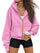 Trendy Queen Womens Zip Up Hoodies Fall Fashion Sweatshirt 2025 Clothes Y2K Cropped Jackets Cute Winter Outfits