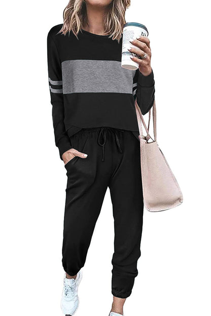 PRETTYGARDEN Womens 2 Piece Sets 2025 Long Sleeve Tops High Waisted Sweatpants Lounge Set Fall Fashion Travel Outfits