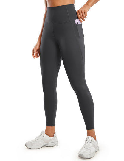 CRZ YOGA Womens Butterluxe Workout Leggings 25 Inches - High Waisted Gym Yoga Pants with Pockets Buttery Soft