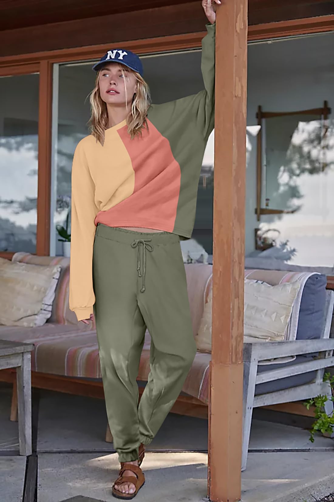 ETCYY NEW Lounge Sets for Women Two Piece Outfits Sweatsuits Sets Long Pant Loungewear Workout Athletic Tracksuits