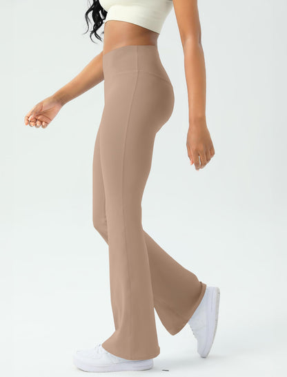 Women's Yoga Pants Bootcut Flare Leggings Flared Bell Bottom Leggings High-Waisted Workout Pants Tummy Control