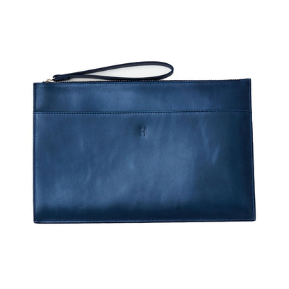 Wristlet for Women and Men, Full-Grain Leather Clutch with Zip Closure & RFID Blocking