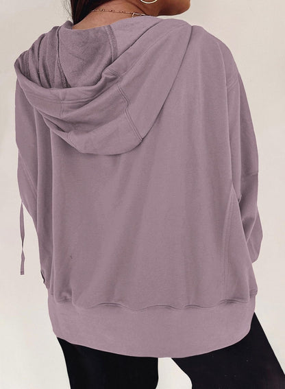 Eytino Women Plus Size Sweatshirts Long Sleeve Zip Up Oversized Casual Hoodies Jackets 2025 Fashion Fall Outfits(1X-5X)